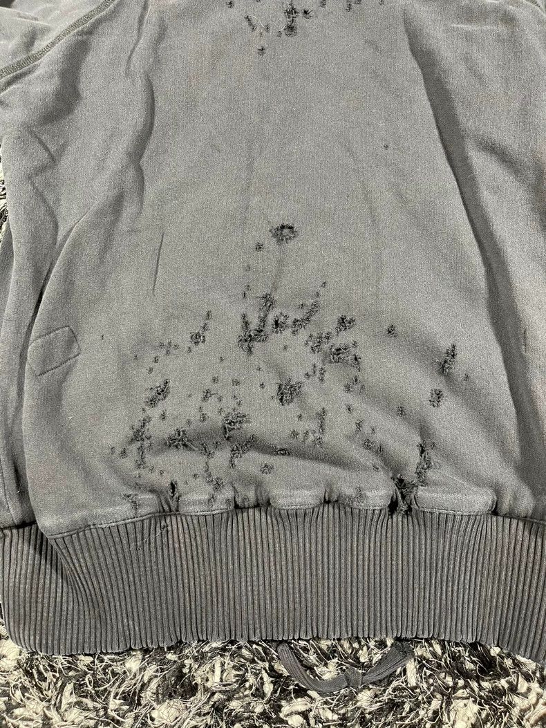 Greg Lauren greg lauren black destroyed zip hoodie Size US M / EU 48-50 / 2 - 5 Thumbnail