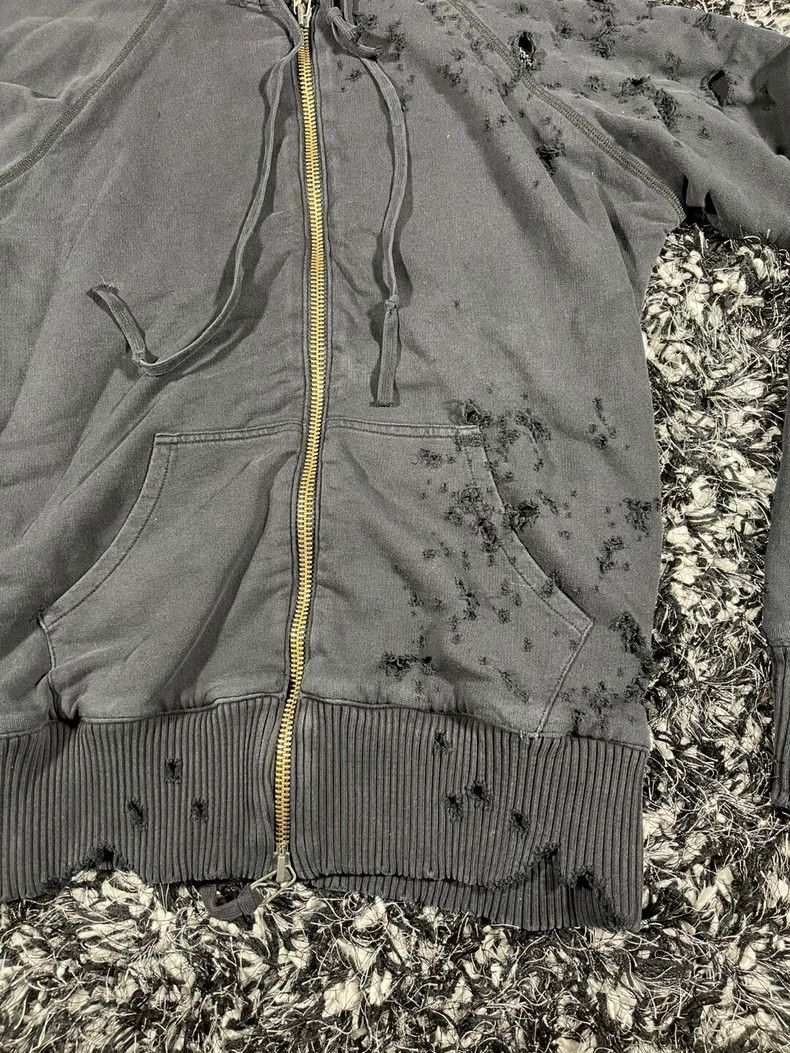 Greg Lauren greg lauren black destroyed zip hoodie Size US M / EU 48-50 / 2 - 2 Thumbnail