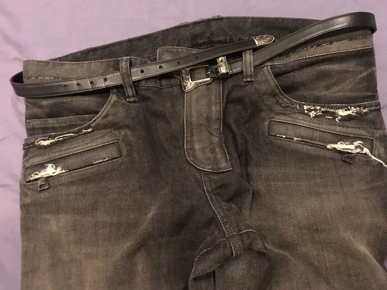 Balmain balmain distressed denim pants size 34 Size US 34 / EU 50 - 4 Thumbnail