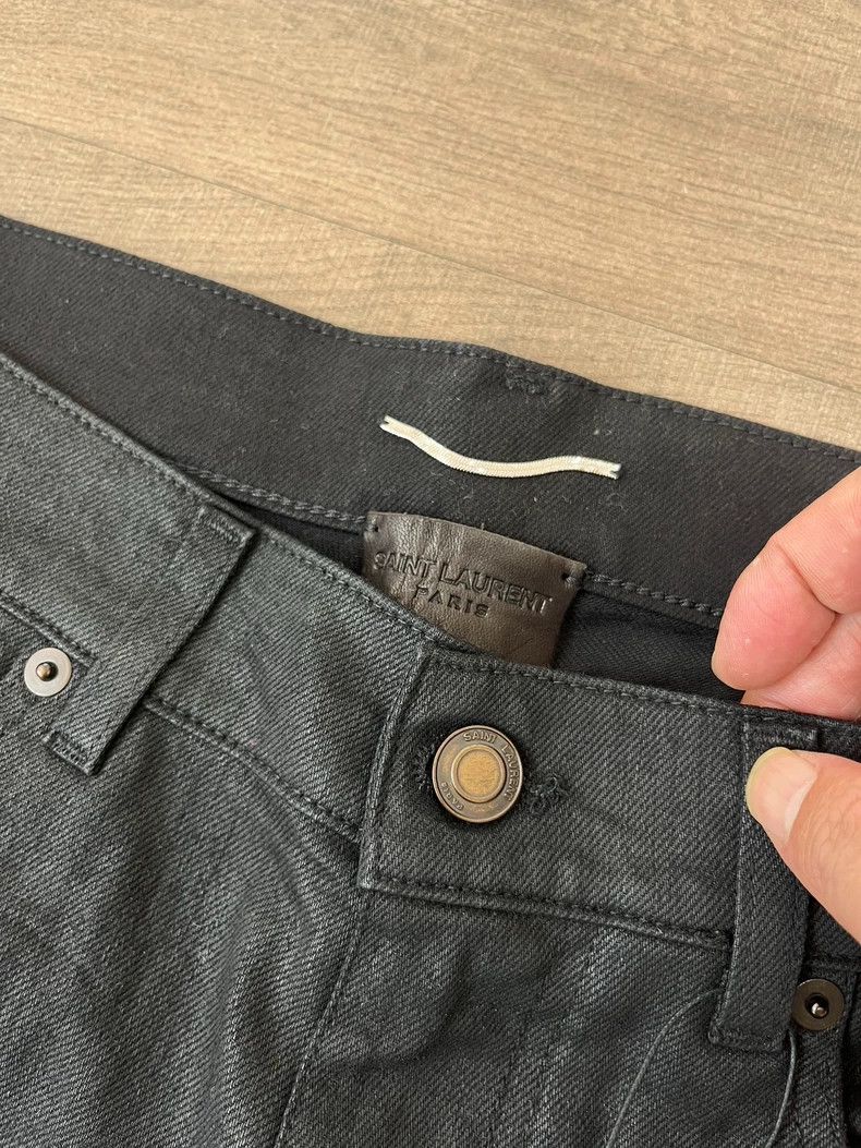 Saint Laurent Paris saint laurent d02 black waxed denim pants Size US 31 - 3 Thumbnail