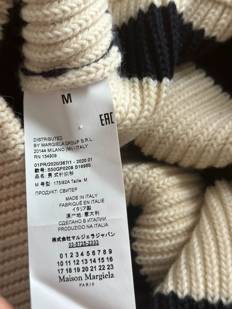 Maison Margiela black and white knit zip-up sweater Size US M / EU 48-50 / 2 - 5 Thumbnail