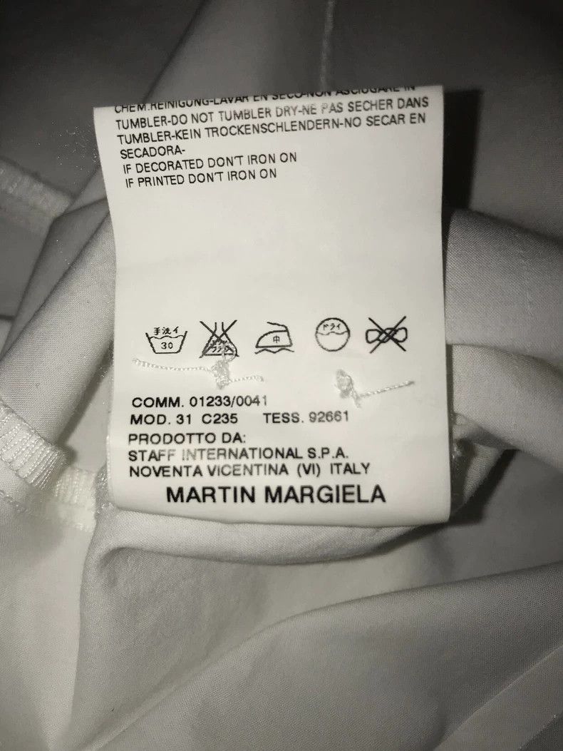 Maison Margiela white cotton button-up shirt by Margiela Size US S / EU 44-46 / 1 - 9 Thumbnail