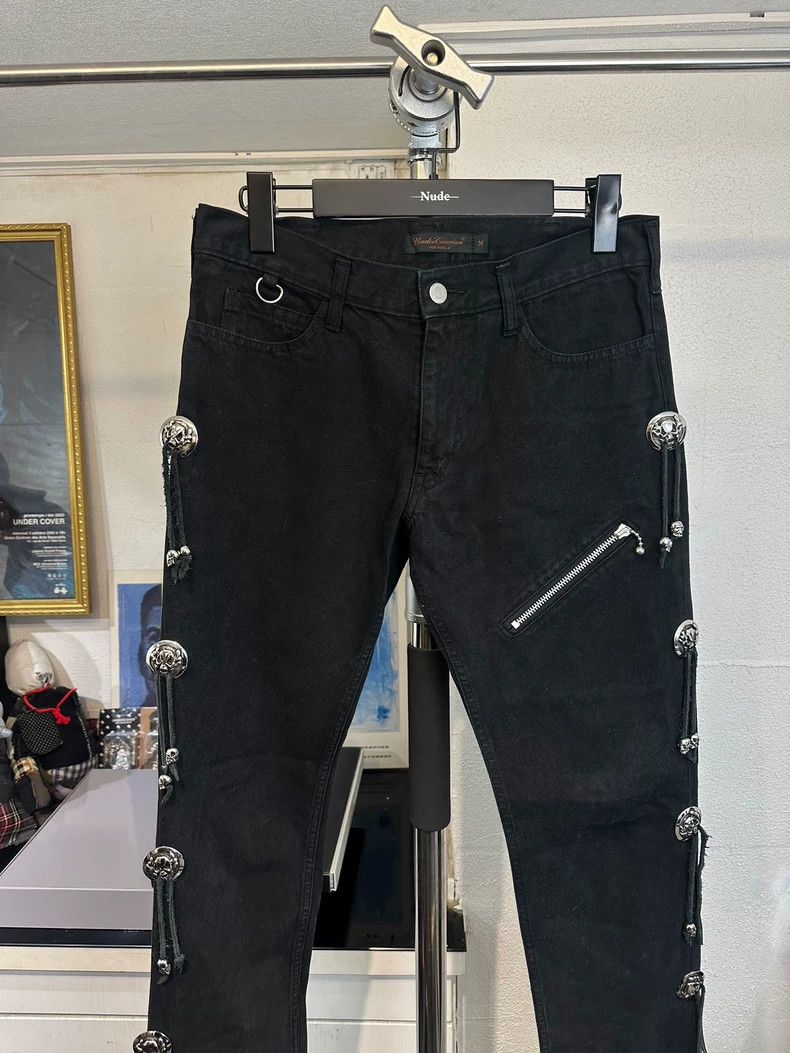 Undercover black denim pants with unique embellishments Size US 30 / EU 46 - 2 Thumbnail