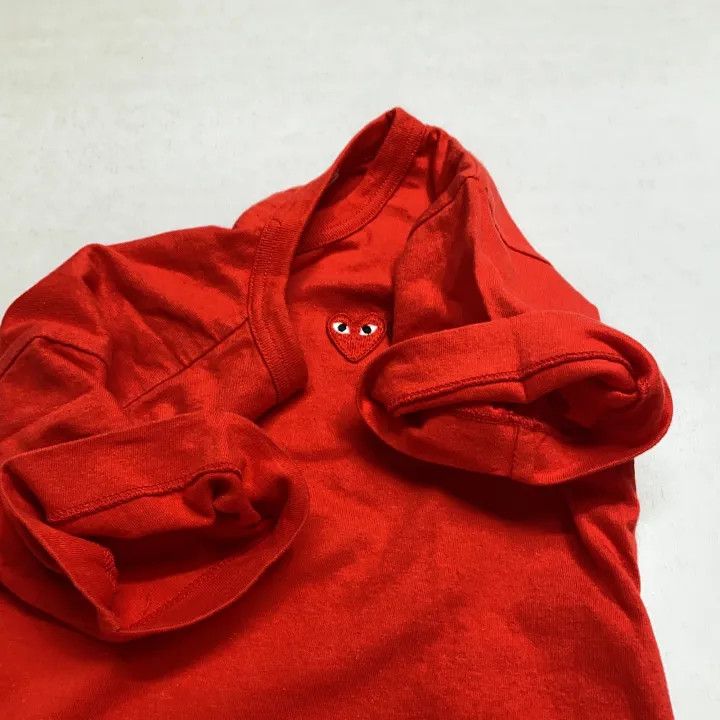 Comme des Garcons Comme des Garçons Play Red Heart Embroidered T-Shirt 0079 Size S / US 4 / IT 40 - 12 Thumbnail