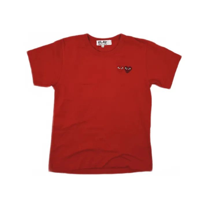 Comme des Garcons Comme des Garçons Play Red Heart Embroidered T-Shirt 0079 Size S / US 4 / IT 40 - 2 Thumbnail