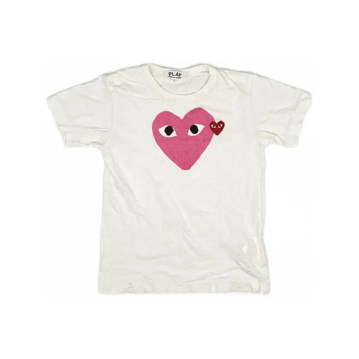 Comme des Garcons Comme des Garçons Play Pink Heart T-Shirt for Women 0079 Size L / US 10 / IT 46 - 2 Thumbnail