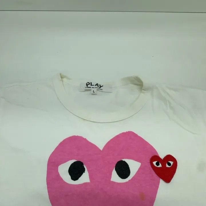 Comme des Garcons Comme des Garçons Play Pink Heart T-Shirt for Women 0079 Size L / US 10 / IT 46 - 7 Thumbnail
