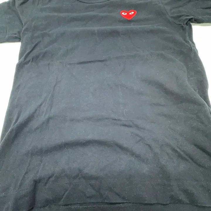 Comme des Garcons CDG Play Black Short Sleeve T-Shirt with Heart 0079 Size S / US 4 / IT 40 - 8 Thumbnail