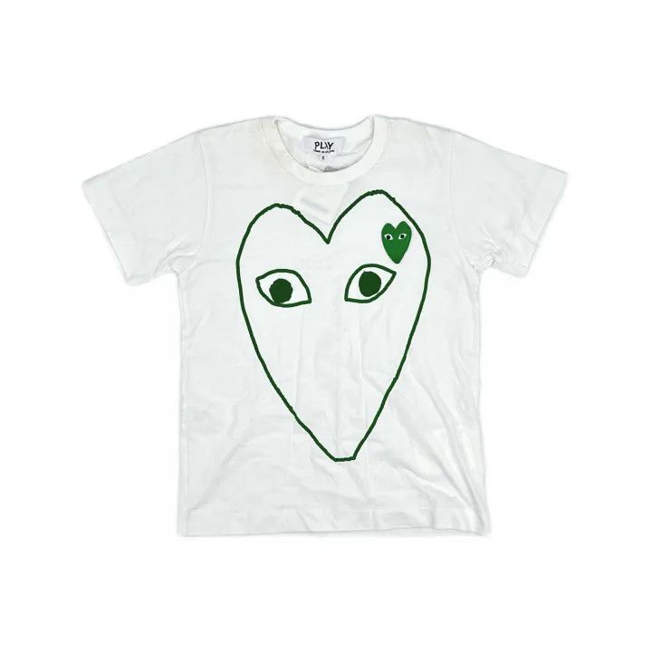 Comme des Garcons Comme des Garçons Play Heart Print Crew Neck T-Shirt 0079 Size S / US 4 / IT 40 - 2 Thumbnail