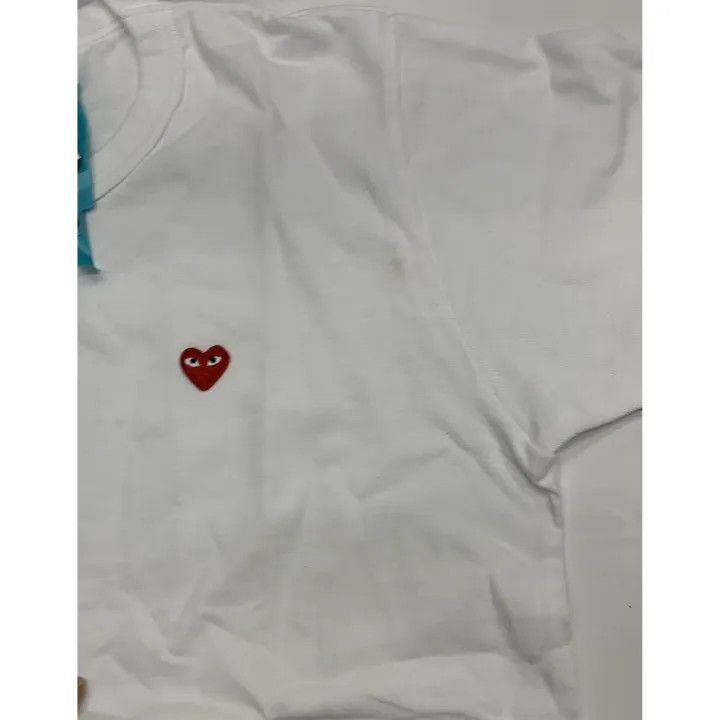 Comme des Garcons Comme Des Garcons Play White Heart Tee 0079 Size L / US 10 / IT 46 - 4 Thumbnail