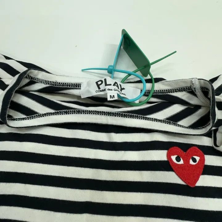 Comme des Garcons Comme des Garçons Play Striped Long Sleeve Tee 0079 Size M / US 6-8 / IT 42-44 - 5 Thumbnail