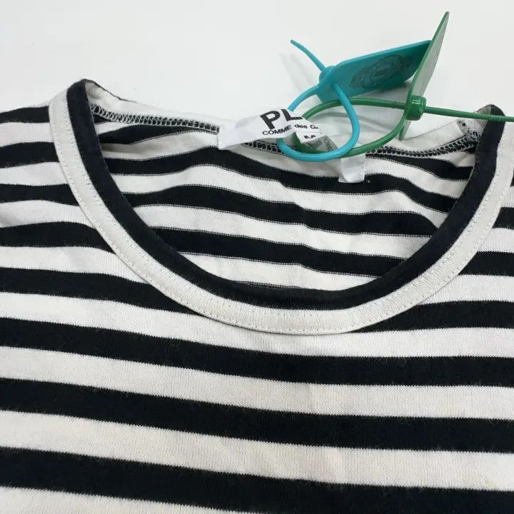 Comme des Garcons Comme des Garçons Play Striped Long Sleeve Tee 0079 Size M / US 6-8 / IT 42-44 - 6 Thumbnail