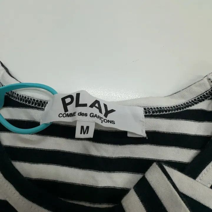 Comme des Garcons Comme des Garçons Play Striped Long Sleeve Tee 0079 Size M / US 6-8 / IT 42-44 - 2 Thumbnail