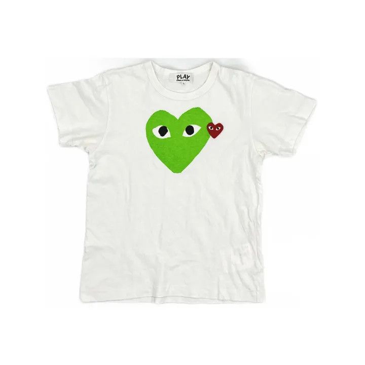 Comme des Garcons Comme des Garçons Play Green Heart Print T-shirt 0079 Size L / US 10 / IT 46 - 2 Thumbnail