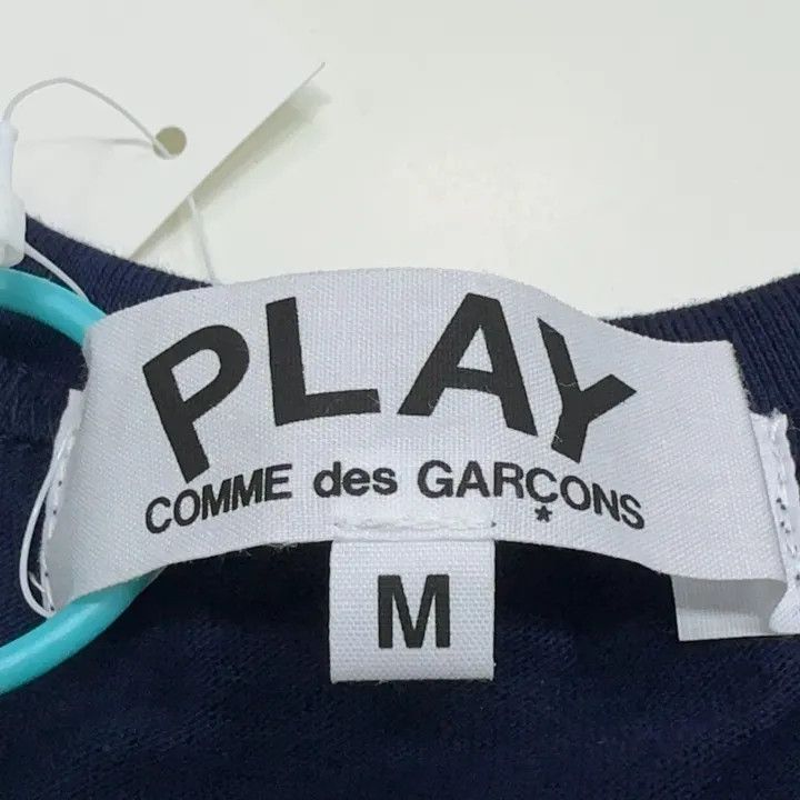 Comme des Garcons Comme des Garçons Navy Play Heart Logo T-Shirt 0079 Size M / US 6-8 / IT 42-44 - 2 Thumbnail
