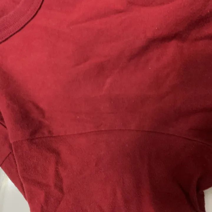 Comme des Garcons Comme des Garcons Double Heart T-Shirt Burgundy 0079 Size L / US 10 / IT 46 - 8 Thumbnail