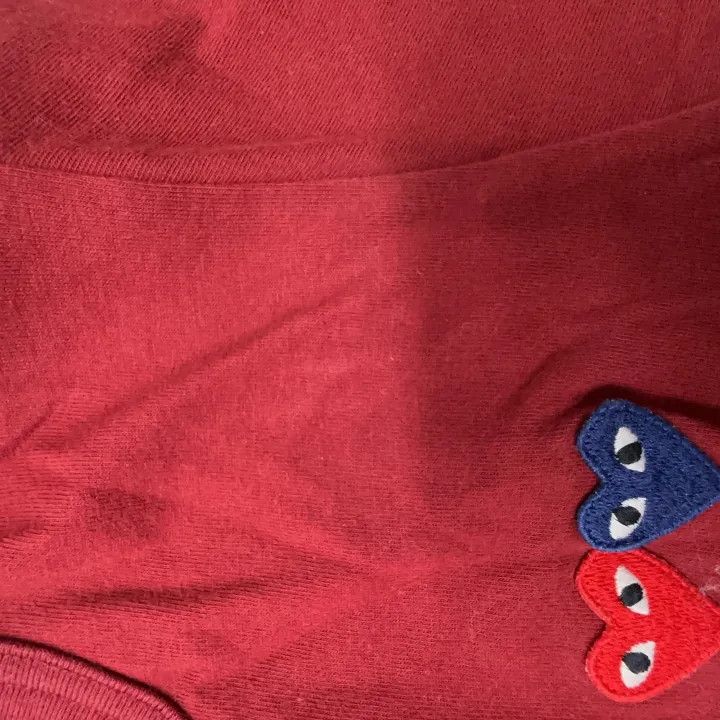 Comme des Garcons Comme des Garcons Double Heart T-Shirt Burgundy 0079 Size L / US 10 / IT 46 - 5 Thumbnail