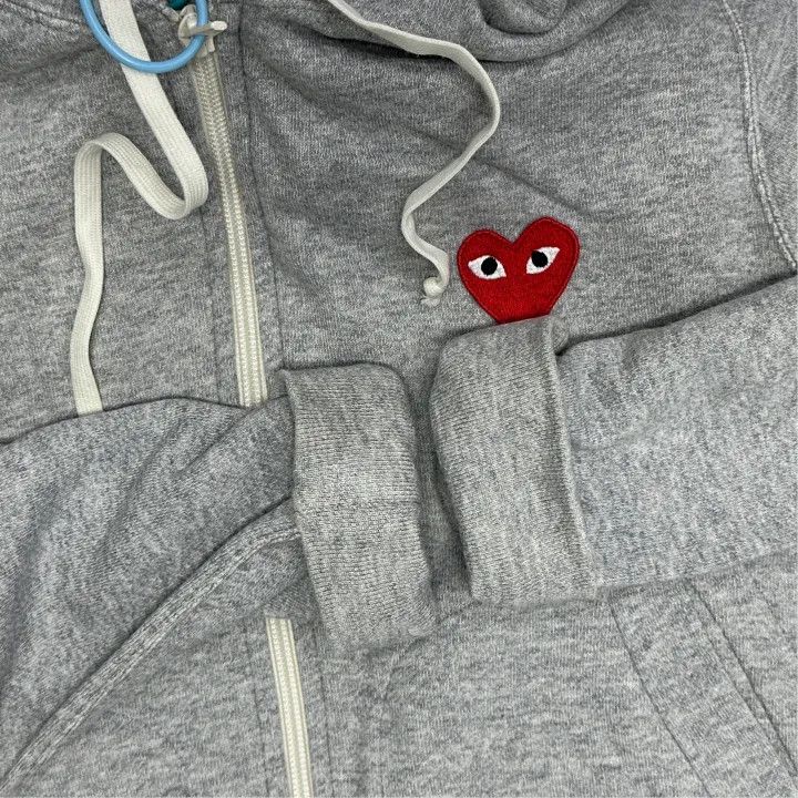 Comme des Garcons Comme des Garçons Play Gray Hoodie for Women 0079 Size S / US 4 / IT 40 - 4 Thumbnail