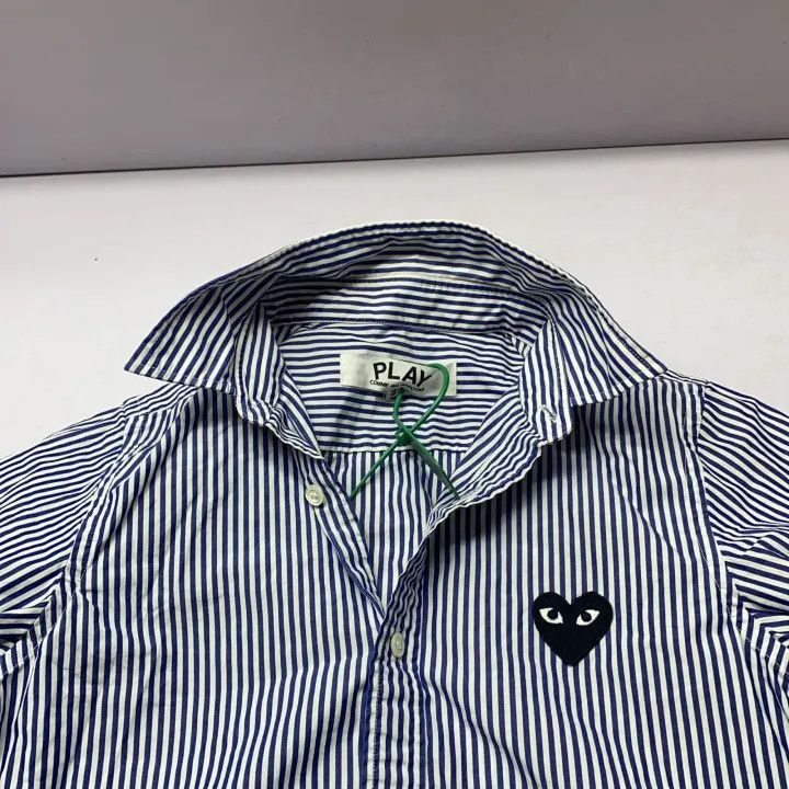 Comme des Garcons Comme des Garçons Play Striped Long Sleeve Shirt 0079 Size S / US 4 / IT 40 - 12 Thumbnail
