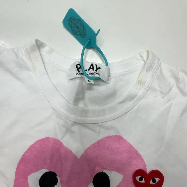 Comme des Garcons Comme des Garçons Play Pink Heart T-Shirt 0079 Size L / US 10 / IT 46 - 4 Thumbnail
