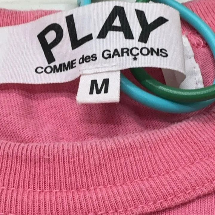 Comme des Garcons Comme des Garçons PLAY Pink Heart Short Sleeve Tee 0079 Size M / US 6-8 / IT 42-44 - 2 Thumbnail
