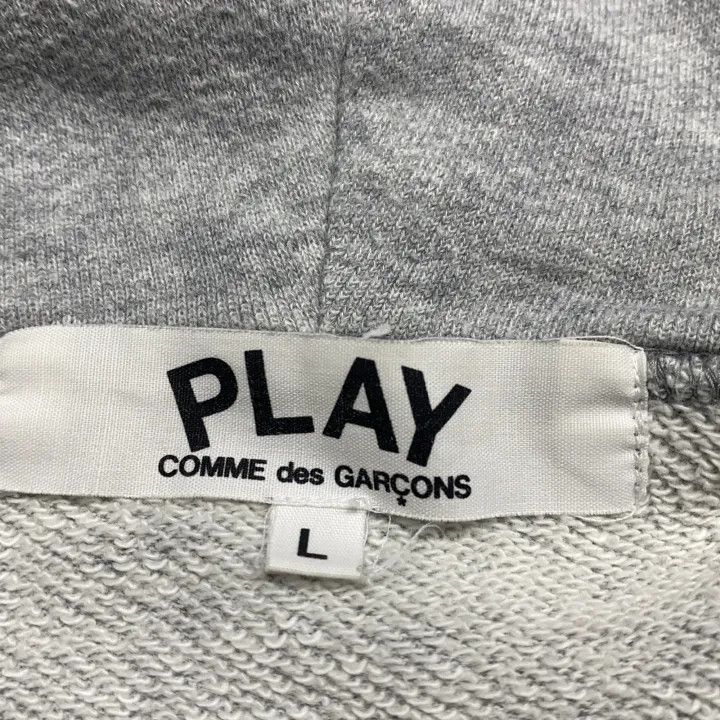 Comme des Garcons Comme des Garçons Play Gray Zip Hoodie 0079 Size L / US 10 / IT 46 - 4 Thumbnail