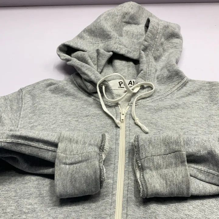 Comme des Garcons Comme des Garçons Play Gray Zip Hoodie 0079 Size L / US 10 / IT 46 - 10 Thumbnail