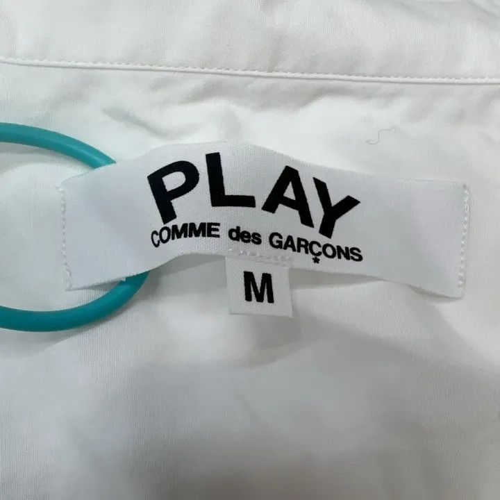 Comme des Garcons Comme des Garçons Play Red Emblem Button Down Shirt 0079 Size M / US 6-8 / IT 42-44 - 3 Thumbnail