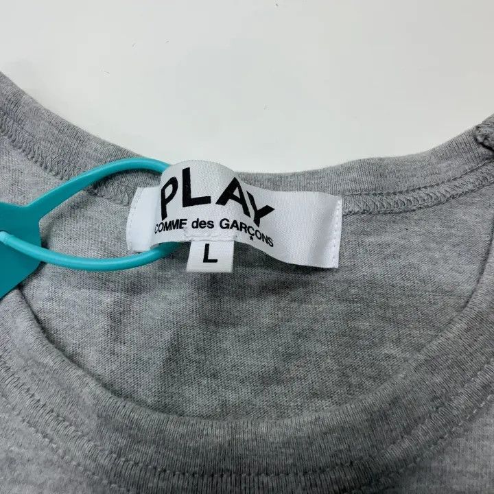 Comme des Garcons Comme des Garçons Play Gray Heart Tee 0079 Size L / US 10 / IT 46 - 2 Thumbnail