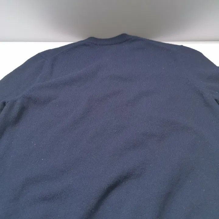 Comme des Garcons CDG Play Navy Knitted Cardigan with Heart Design 0079 Size L / US 10 / IT 46 - 6 Thumbnail