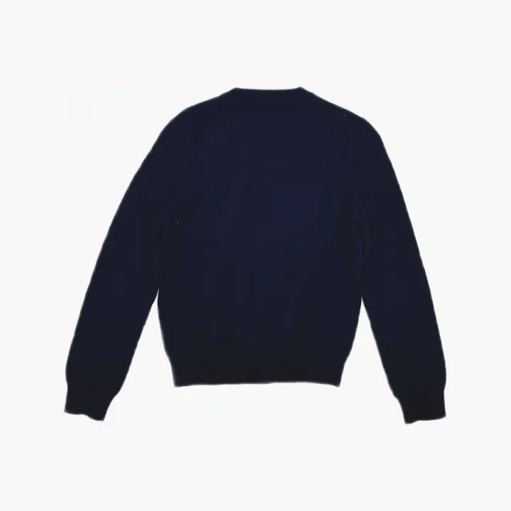 Comme des Garcons CDG Play Navy Knitted Cardigan with Heart Design 0079 Size L / US 10 / IT 46 - 3 Thumbnail