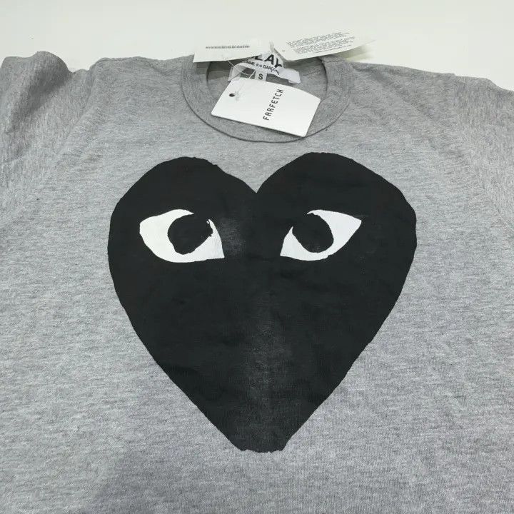 Comme des Garcons Comme des Garçons Play Gray Heart T-Shirt 0079 Size S / US 4 / IT 40 - 7 Thumbnail