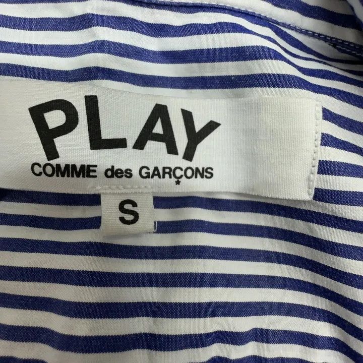 Comme des Garcons Comme des Garçons Play Striped Long Sleeve Shirt 0079 Size S / US 4 / IT 40 - 2 Thumbnail