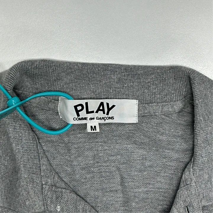 Comme des Garcons Comme des Garçons Play Women's Gray Polo Shirt 0079 Size M / US 6-8 / IT 42-44 - 2 Thumbnail