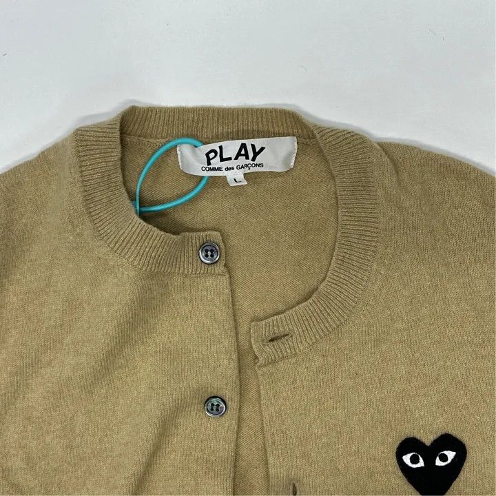 Comme des Garcons Comme des Garcons Play Beige Heart Sweater 0079 Size L / US 10 / IT 46 - 4 Thumbnail