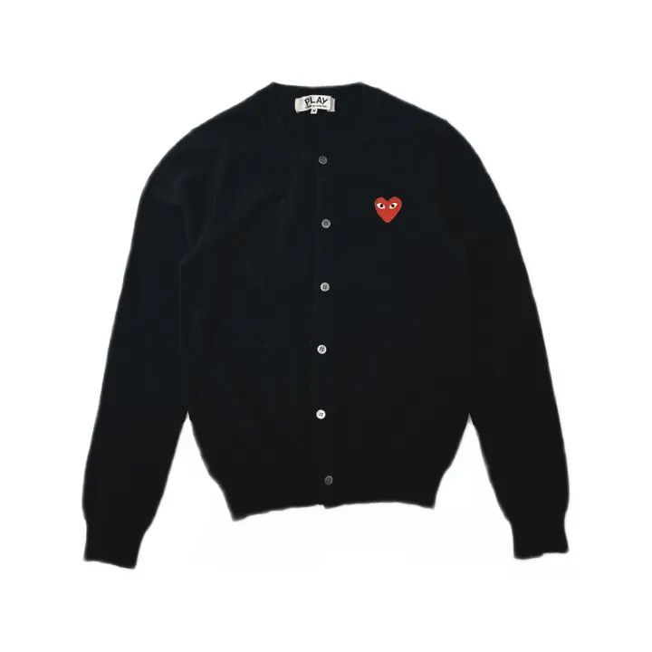 Comme des Garcons Comme des Garçons Play Black Knit Cardigan 0079 Size M / US 6-8 / IT 42-44 - 2 Thumbnail