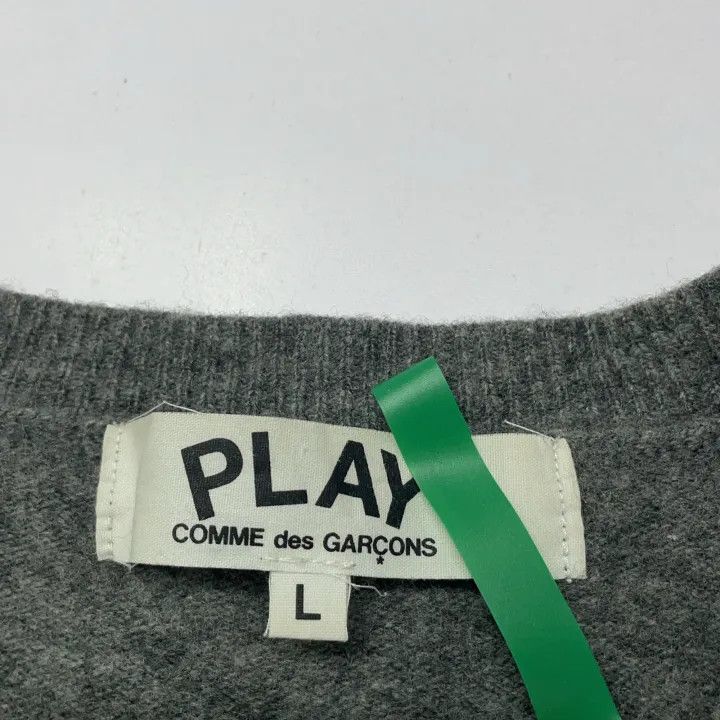 Comme des Garcons Comme des Garçons Play Gray Cardigan Sweater 0079 Size L / US 10 / IT 46 - 4 Thumbnail
