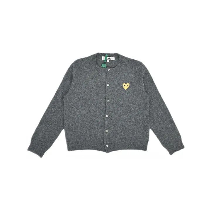 Comme des Garcons Comme des Garçons Play Gray Cardigan Sweater 0079 Size L / US 10 / IT 46 - 2 Thumbnail