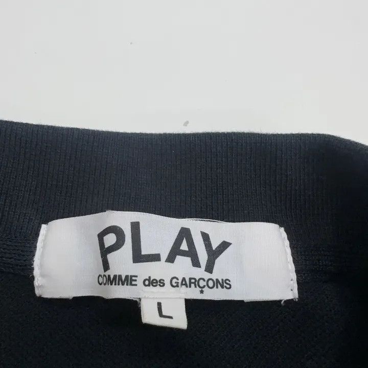 Comme des Garcons Comme des Garçons PLAY Black Heart Polo Shirt 0079 Size L / US 10 / IT 46 - 2 Thumbnail