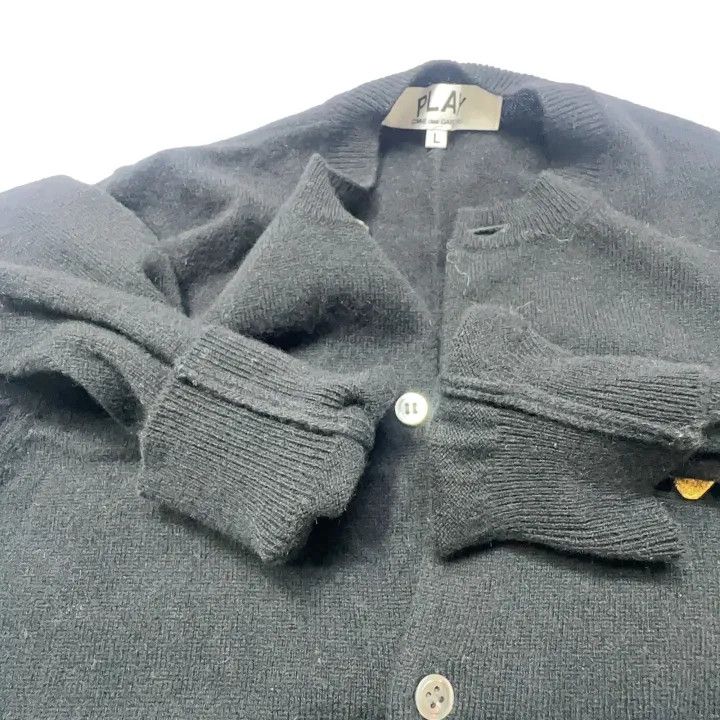 Comme des Garcons Comme des Garçons Play Black Cardigan 0079 Size L / US 10 / IT 46 - 7 Thumbnail