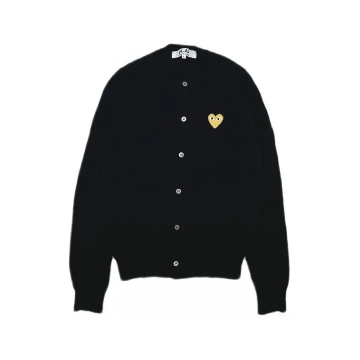 Comme des Garcons Comme des Garçons Play Black Cardigan 0079 Size L / US 10 / IT 46 - 2 Thumbnail