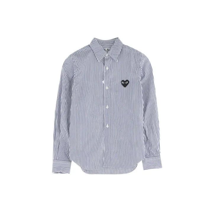 Comme des Garcons Comme des Garcons Play Striped Long Sleeve Shirt 0079 Size S / US 4 / IT 40 - 2 Thumbnail