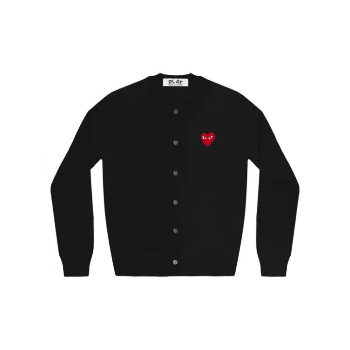 Comme des Garcons Comme Des Garcons Play Knitted Black Cardigan 0079 Size M / US 6-8 / IT 42-44 - 2 Thumbnail