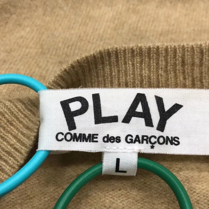 Comme des Garcons Comme des Garçons Play Beige Heart Cardigan 0079 Size L / US 10 / IT 46 - 2 Thumbnail