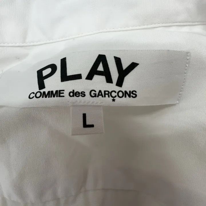 Comme des Garcons Comme des Garçons Play Red Emblem Button Down Shirt 0079 Size L / US 10 / IT 46 - 2 Thumbnail