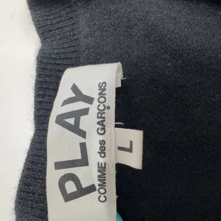 Comme des Garcons Comme des Garçons Play Black Cardigan Sweater 0079 Size L / US 10 / IT 46 - 2 Thumbnail