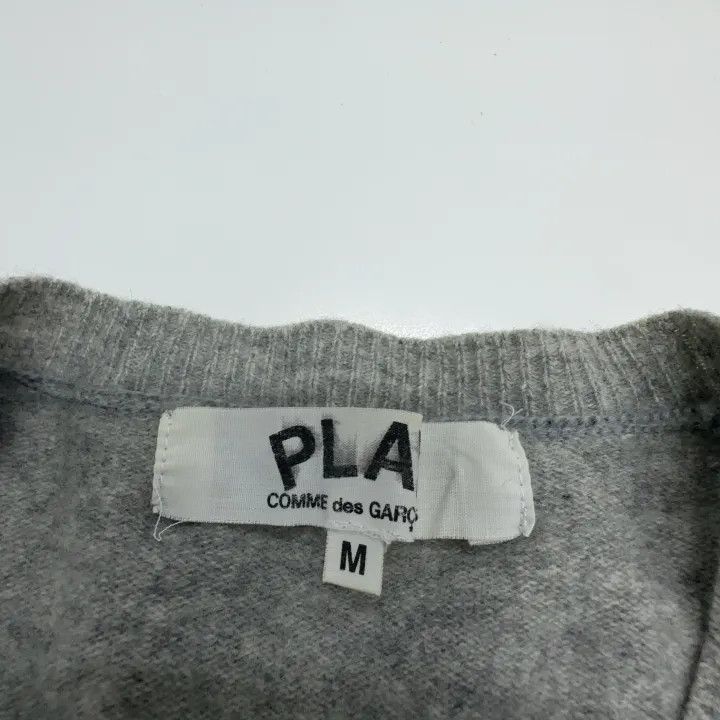 Comme des Garcons Comme des Garçons Play Gray Knit Cardigan 0079 Size M / US 6-8 / IT 42-44 - 3 Thumbnail
