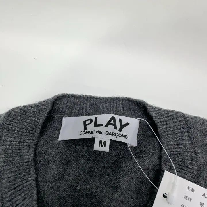 Comme des Garcons Comme des Garçons Play Gray Long Sleeve Cardigan 0079 Size M / US 6-8 / IT 42-44 - 5 Thumbnail