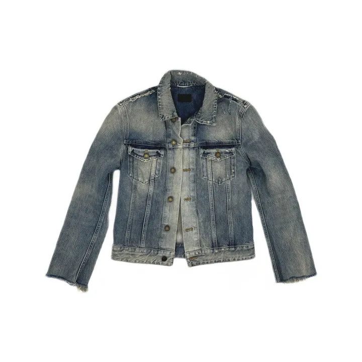 Yves Saint Laurent Yves Saint Laurent Blue Wash Denim Jacket 0079 Size XS / US 0-2 / IT 36-38 - 2 Thumbnail