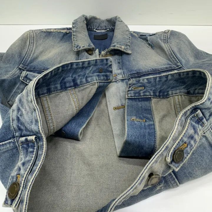 Yves Saint Laurent Yves Saint Laurent Blue Wash Denim Jacket 0079 Size XS / US 0-2 / IT 36-38 - 7 Thumbnail